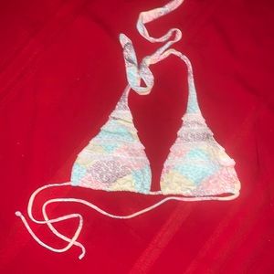 VS Pastel Beaded Halter Bikini Top